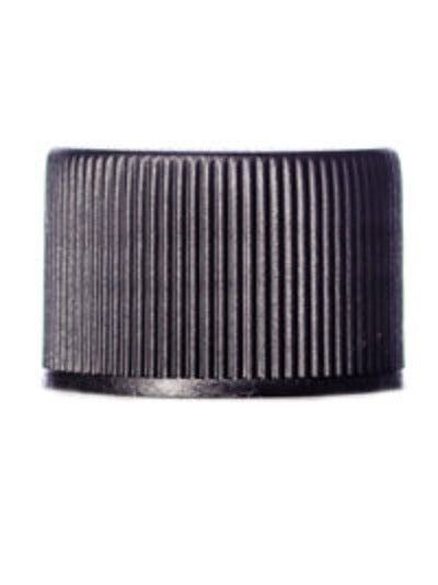 Ribbed Polypro Caps - Black - 20/410 and 24/410 Neck - Essentially You Oils - Ottawa Canada