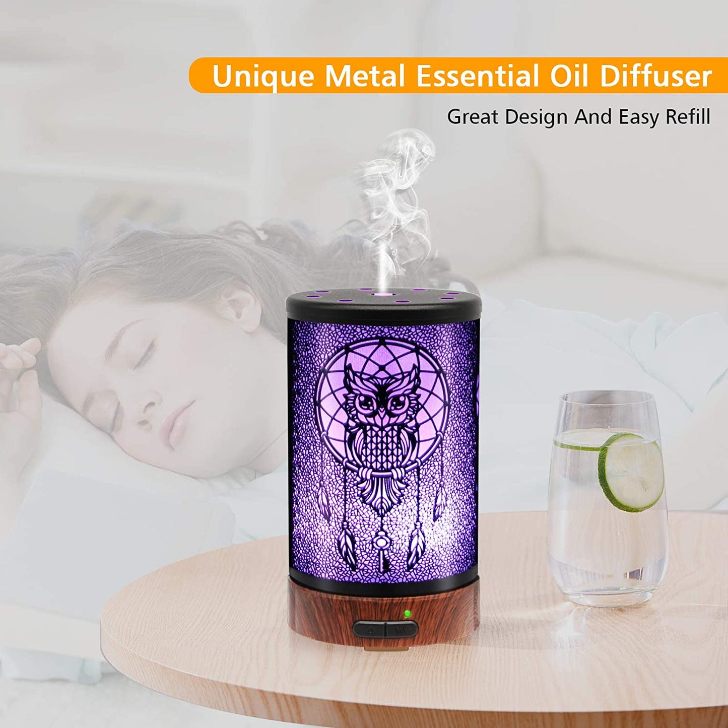 OWL DREAM CATCHER METAL DIFFUSER - Essentially You Oils - Ottawa Canada
