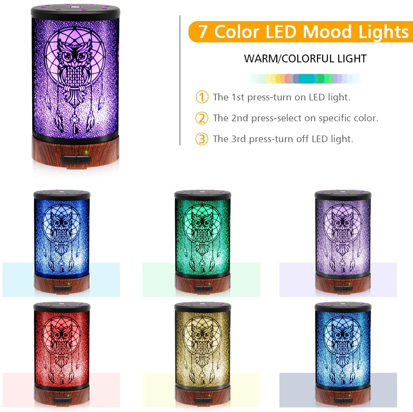 OWL DREAM CATCHER METAL DIFFUSER - Essentially You Oils - Ottawa Canada