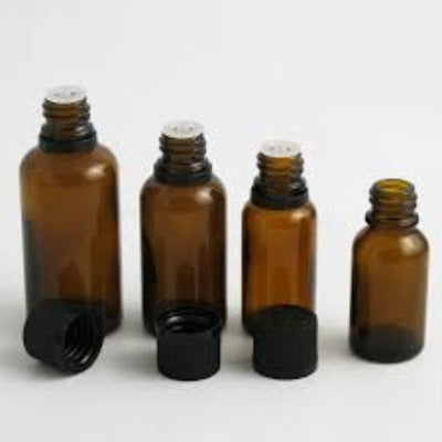 Amber Glass Bottle with Orifice Reducer Dropper and Cap - Essentially You Oils